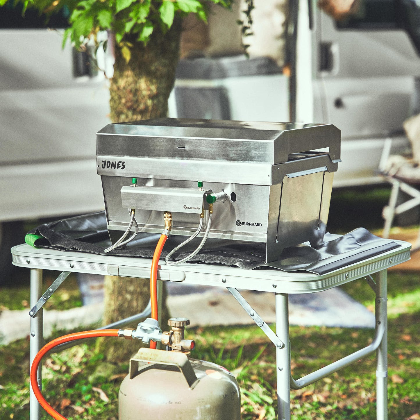 Gasflaschenadapter für JONES 2-Brenner