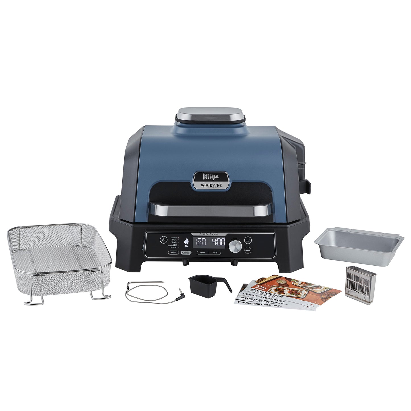 Ninja Woodfire Pro Connect XL Elektrischer Outdoor Grill & Smoker OG901EU