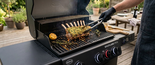 Lammkarree mit Kräuterkruste vom Gasgrill