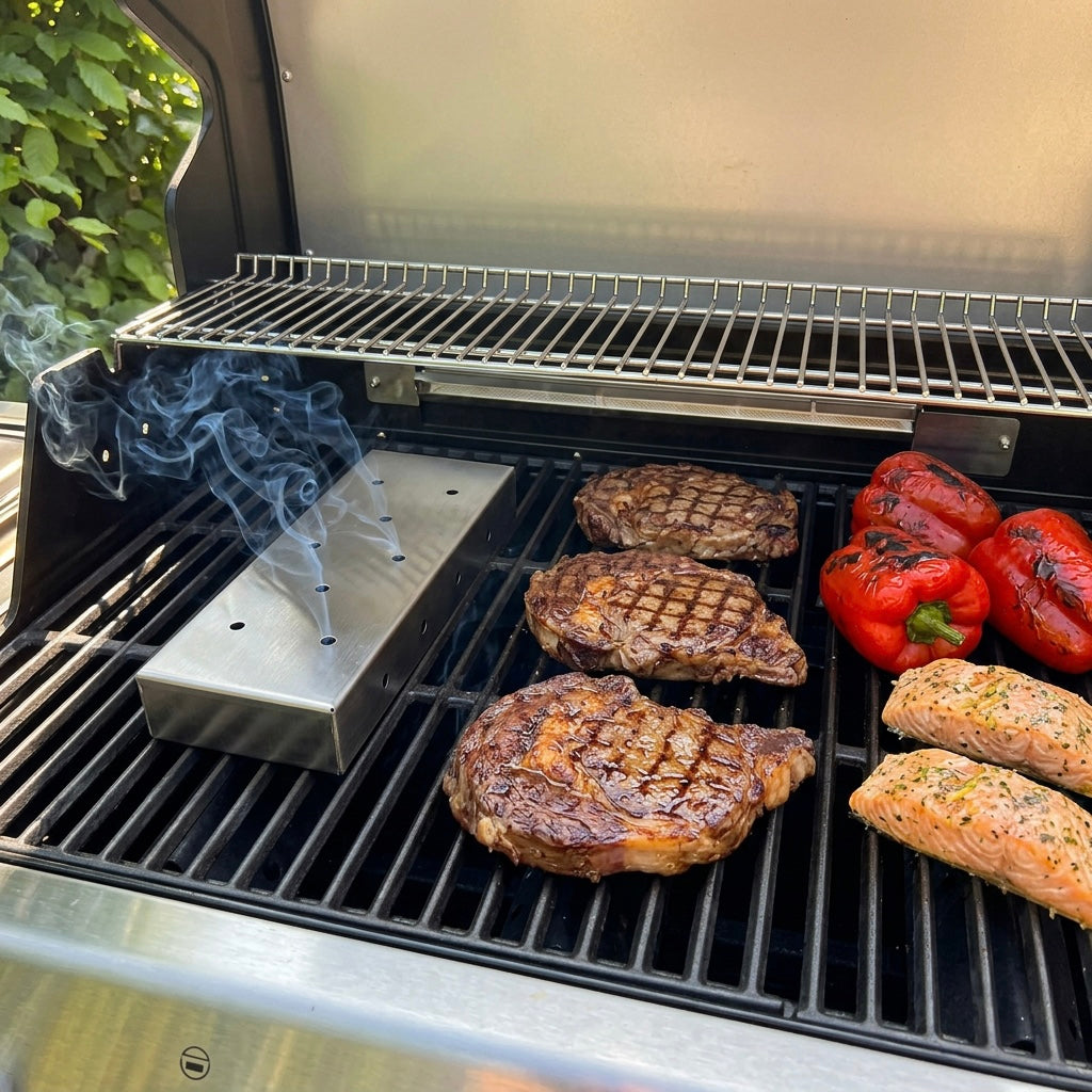 Auf dem Gasgrill räuchern