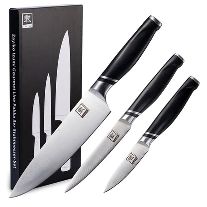 Zayiko NAMI 3er Messer-Set mit Chefmesser, Allzweckmesser und Officemesser