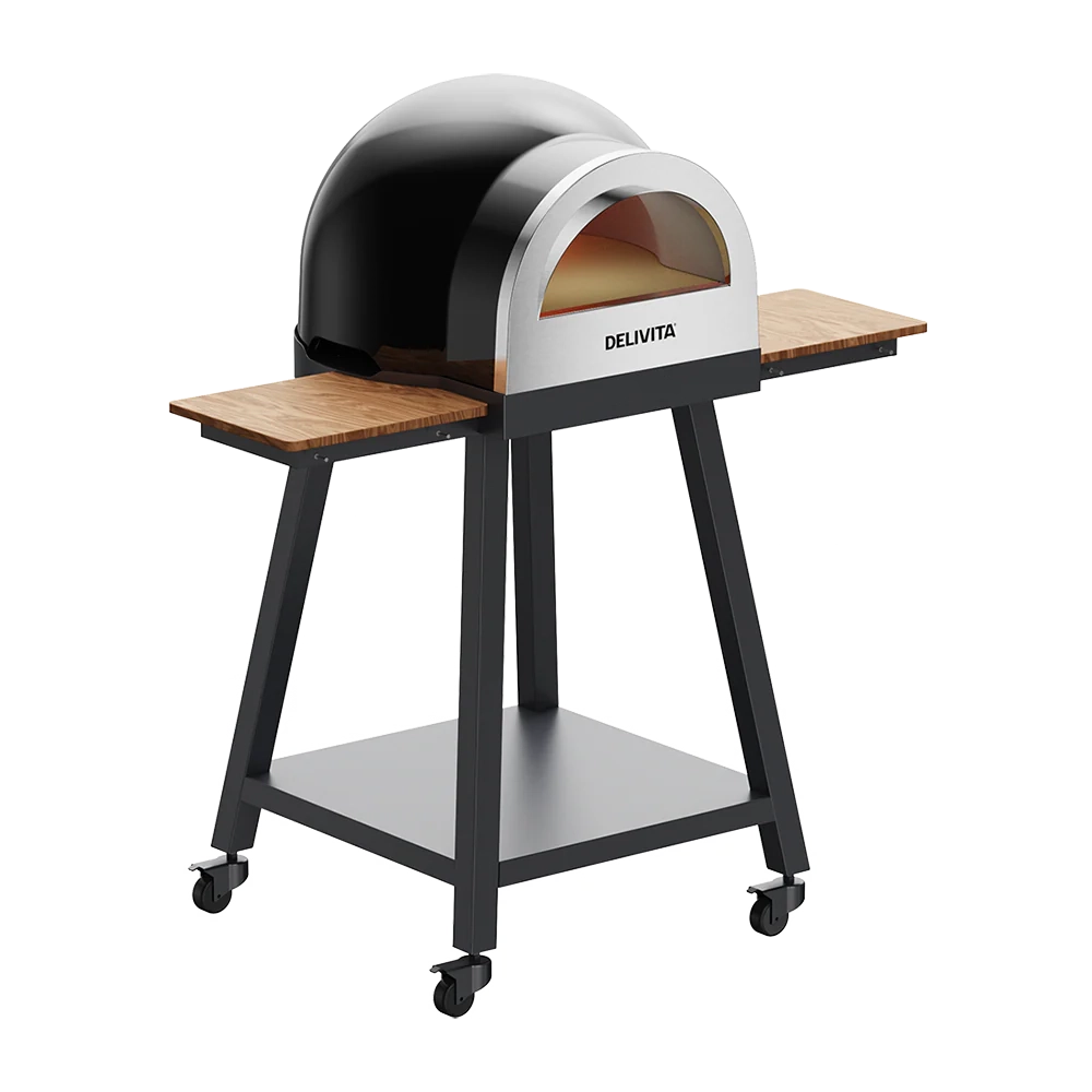 Delivita Untergestell mit Flow Pizzaofen Very Black