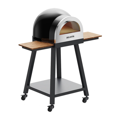 Delivita Untergestell mit Flow Pizzaofen Very Black