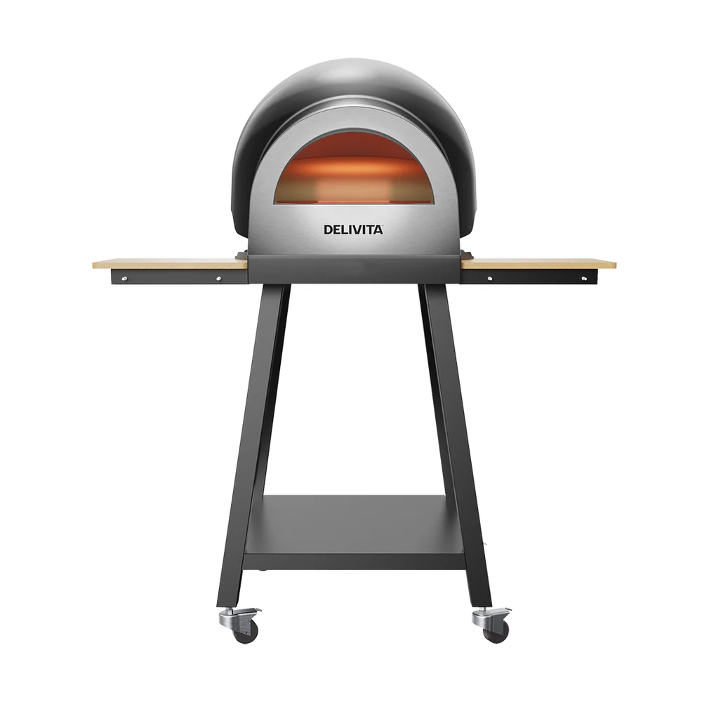 Delivita Untergestell mit Origin Holz-Pizzaofen