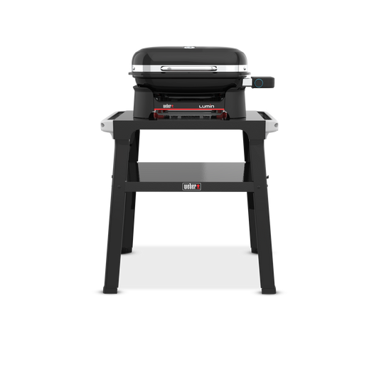 Weber Lumin Compact Outdoor-Elektrogrill mit Stand in Schwarz