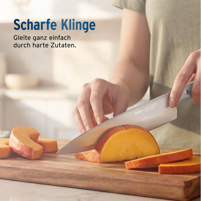 Ninja StaySharp 13-teiliges Messerblock-Set mit abnehmbarem Messerschärfer – Steingold