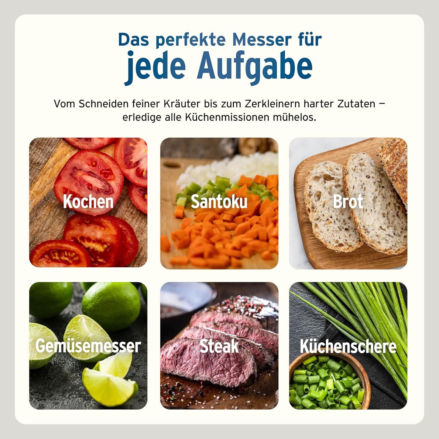 Ninja StaySharp 13-teiliges Messerblock-Set mit abnehmbarem Messerschärfer – Steingold