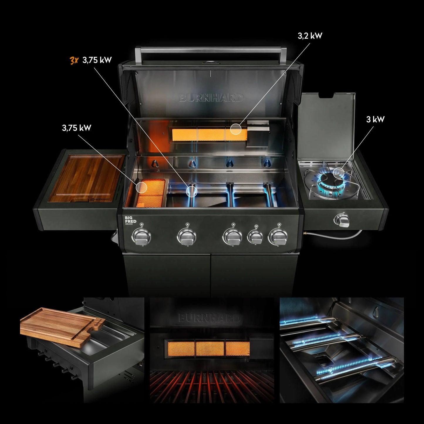 Big FRED Deluxe Gasgrill 4-Brenner Series 4