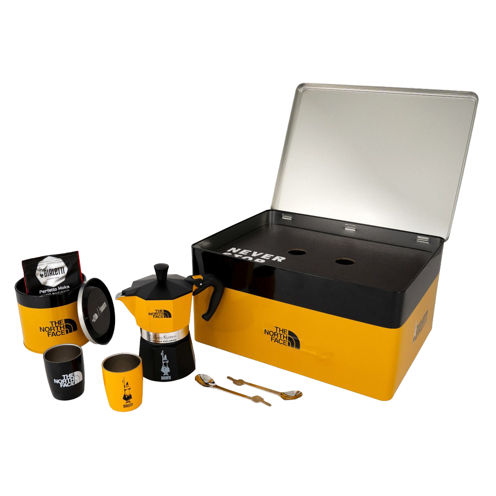 Bialetti x The North Face Kaffee-Set 7-teilig - Espressokocher für Camping & Reisen