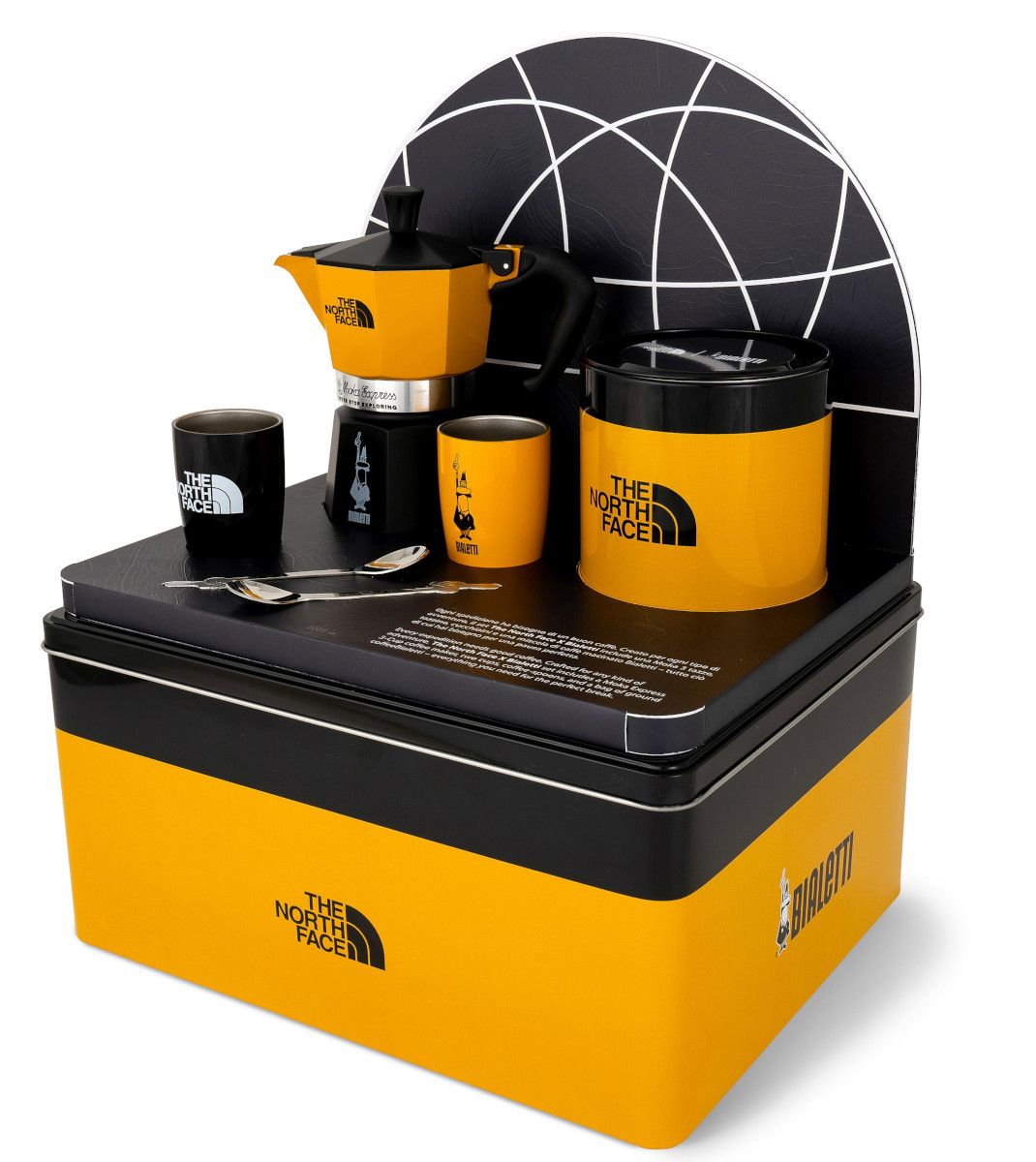 Bialetti x The North Face Kaffee-Set 7-teilig - Espressokocher für Camping & Reisen