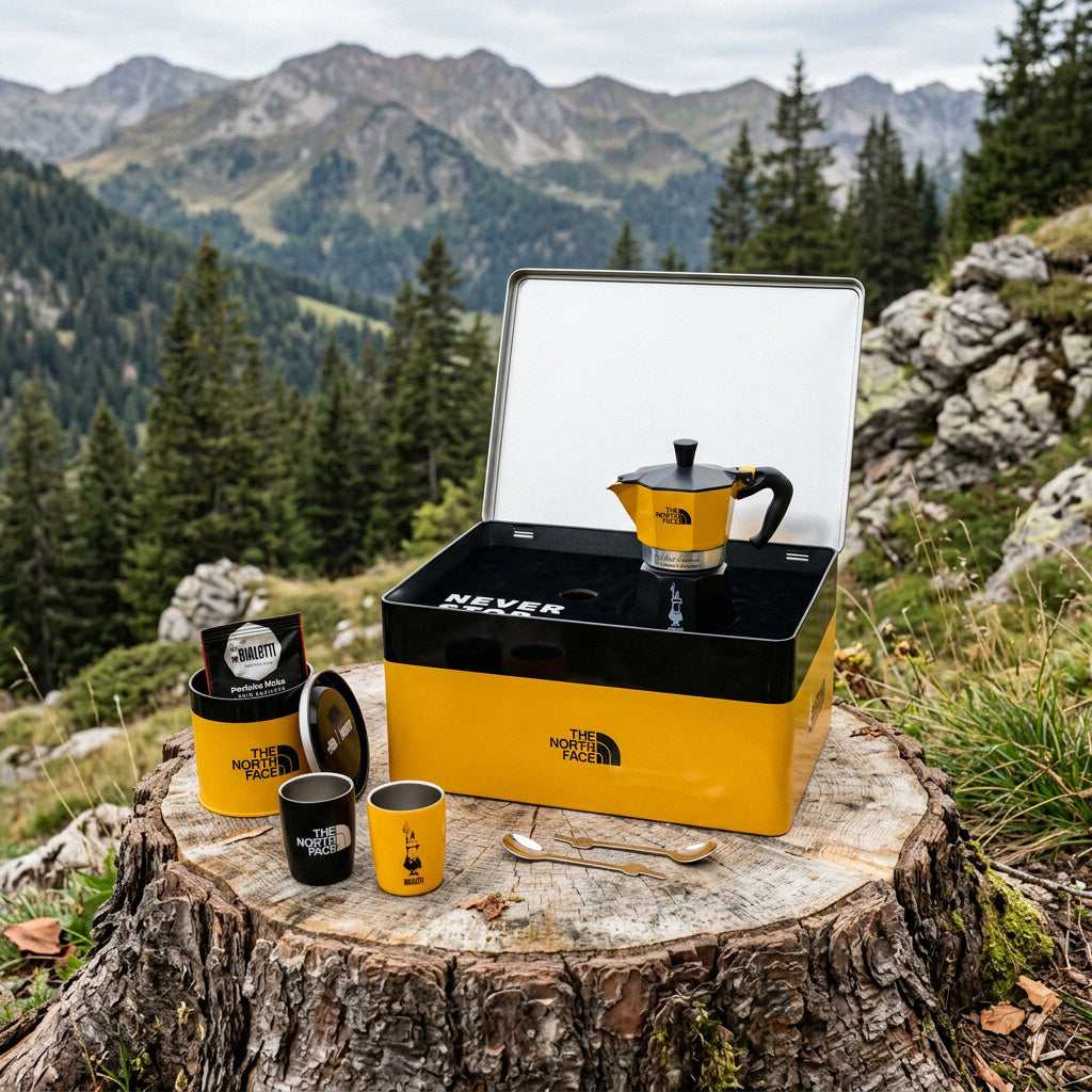 Bialetti x The North Face Kaffee-Set 7-teilig - Espressokocher für Camping & Reisen – Bild 5