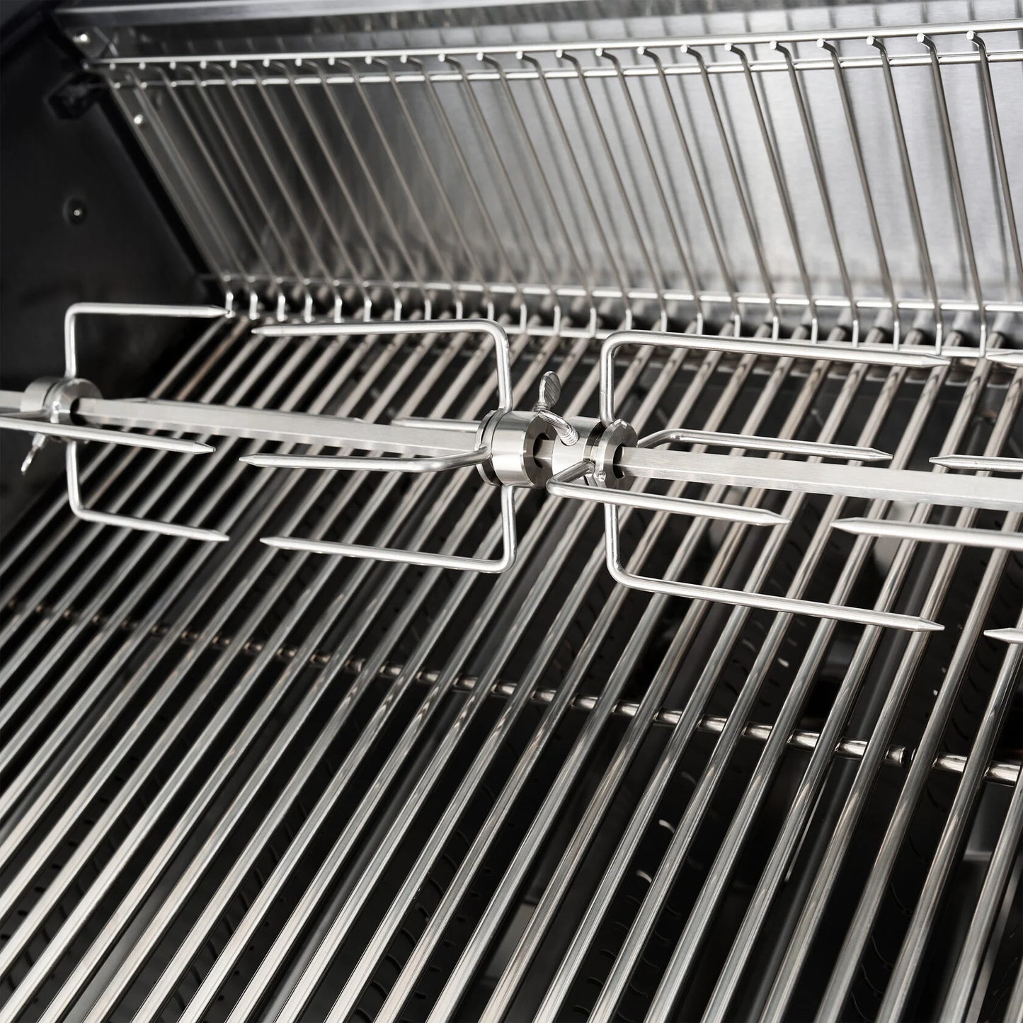 PRIMELINER Drehspieß / Rotisserie für G4/S4 – 4 Gabeln, Elektromotor