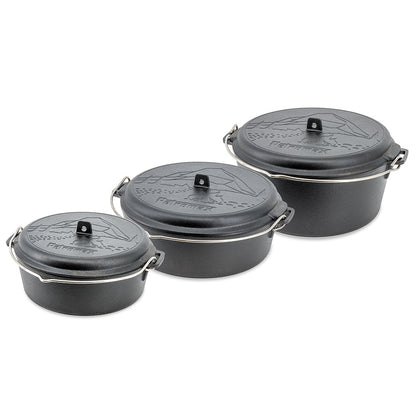 Petromax Feuertopf Essential Line ft4.5, ft6 und ft9 im Größenvergleich