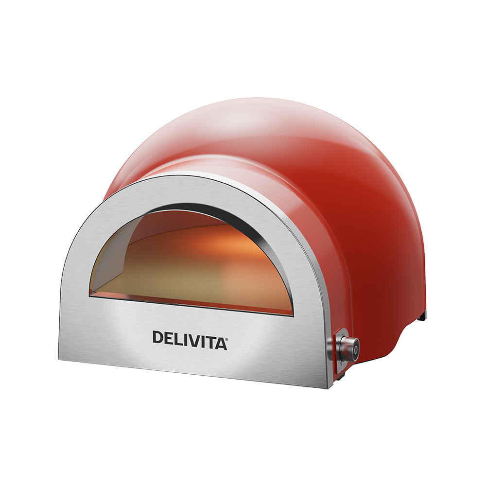 Delivita Flow Dual-Fuel Pizzaofen Chilli Red