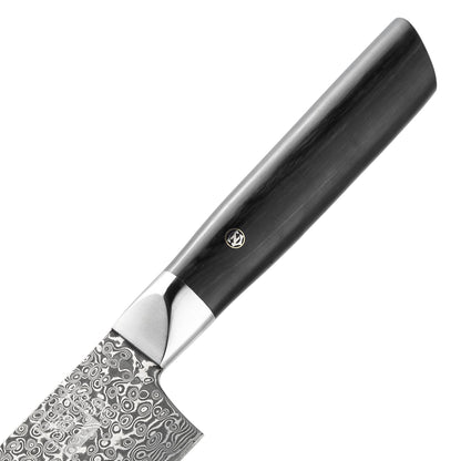 Chefmesser Gyuto I 20 cm Klinge aus 67 Lagen dunklem Damaststahl I Pakkaholzgriff