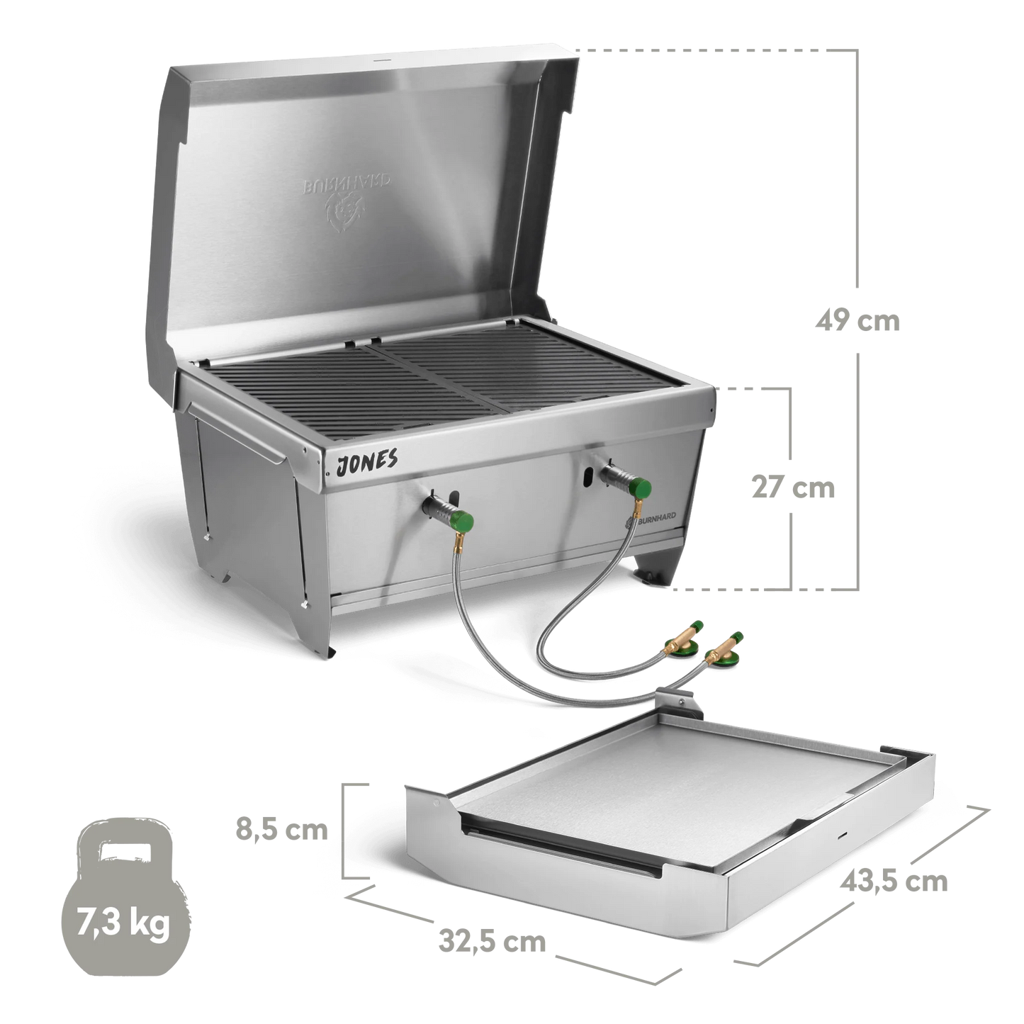 JONES Campinggrill 2-Brenner
