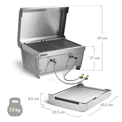 JONES Campinggrill 2-Brenner