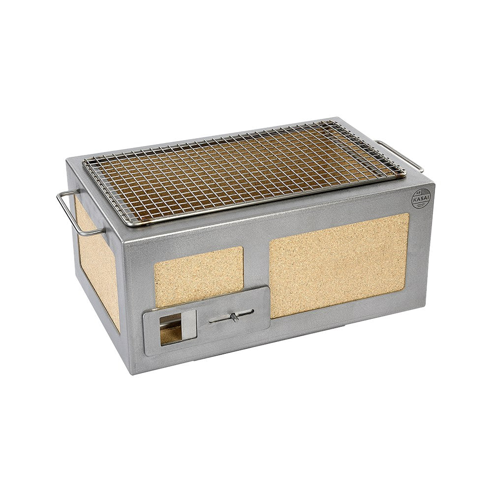 Kasai Little Konro Grill – Edelstahl (japanischer Holzkohlegrill, 2–5 Personen)