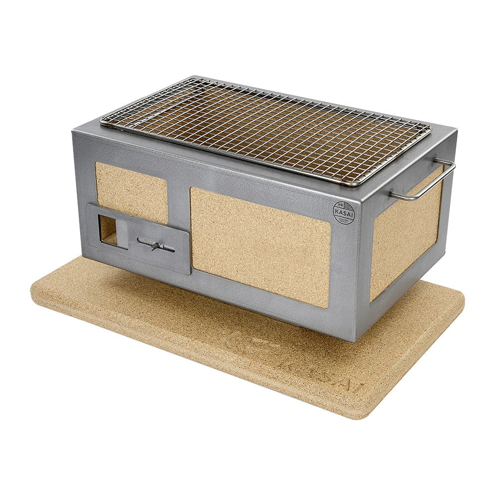 Kasai Little Konro Grill – Edelstahl (japanischer Holzkohlegrill, 2–5 Personen)