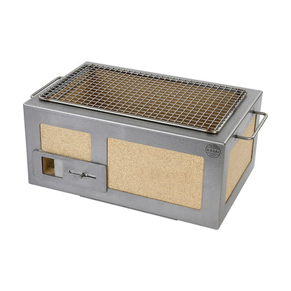 Kasai Little Konro Grill – Edelstahl (japanischer Holzkohlegrill, 2–5 Personen)