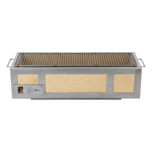 Kasai Long Konro Grill – Edelstahl (japanischer Holzkohlegrill, 6–12 Personen)