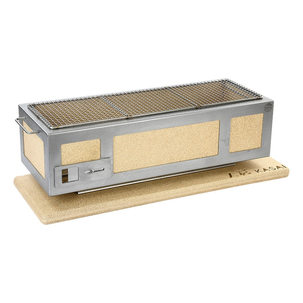 Kasai Long Konro Grill – Edelstahl (japanischer Holzkohlegrill, 6–12 Personen)