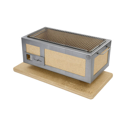 Kasai Medium Long Konro Grill – Edelstahl (japanischer Holzkohlegrill, 4–8 Personen)