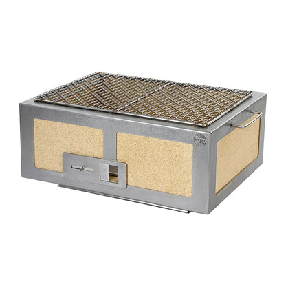 Kasai Medium Wide Konro Grill – Edelstahl (japanischer Holzkohlegrill, 4–8 Personen)