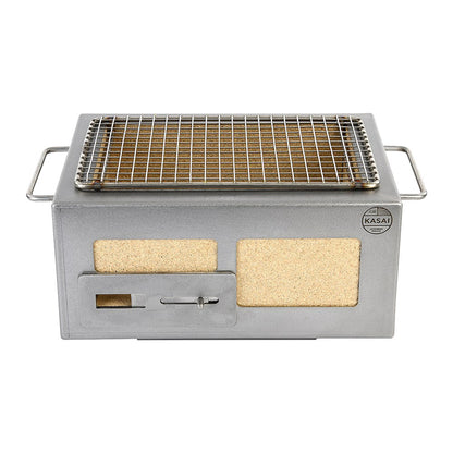 Kasai Nano Pro Konro Grill – Edelstahl (japanischer Holzkohlegrill, 2–3 Personen)