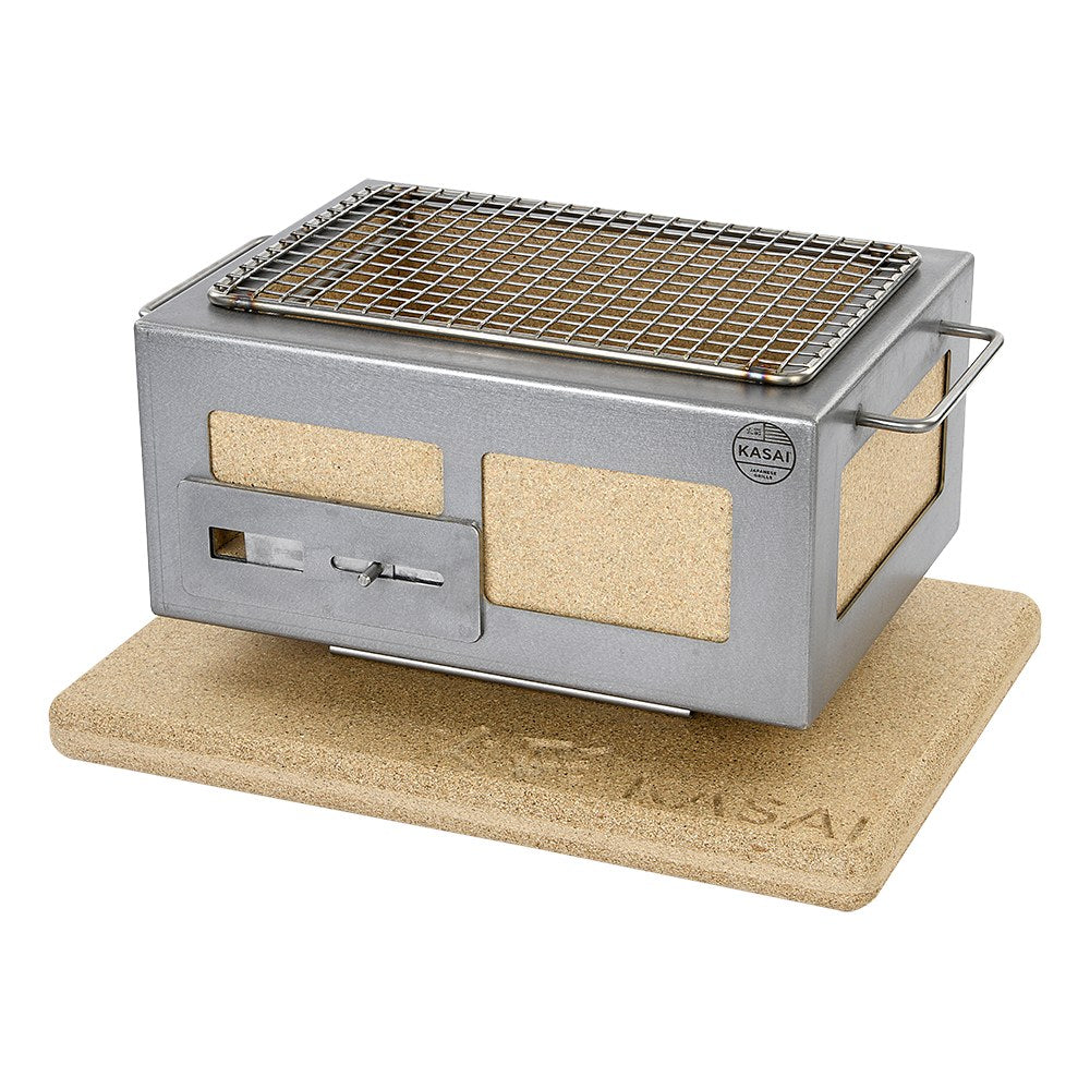 Kasai Nano Pro Konro Grill – Edelstahl (japanischer Holzkohlegrill, 2–3 Personen)