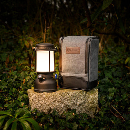 Petromax LM500 LED-Laterne Schwarz, Produktansicht seitlich