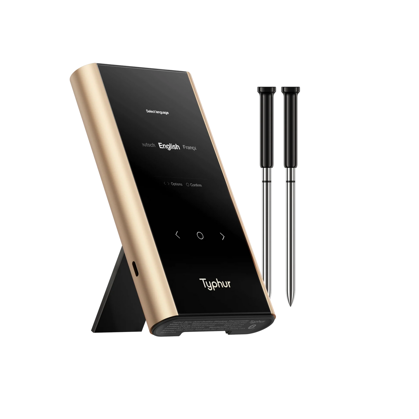 Typhur Sync Gold Dual – kabelloses Grillthermometer mit 2 Sonden &amp; Sub-1G
