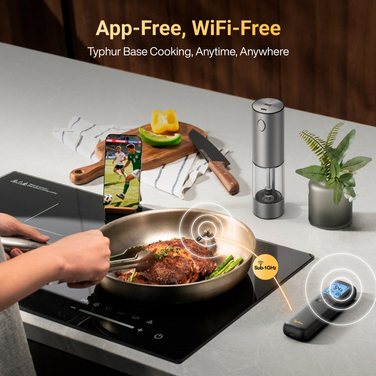 Typhur Sync Gold Lite (Gen2) – kabelloses Grillthermometer mit Sub-1G-Technologie
