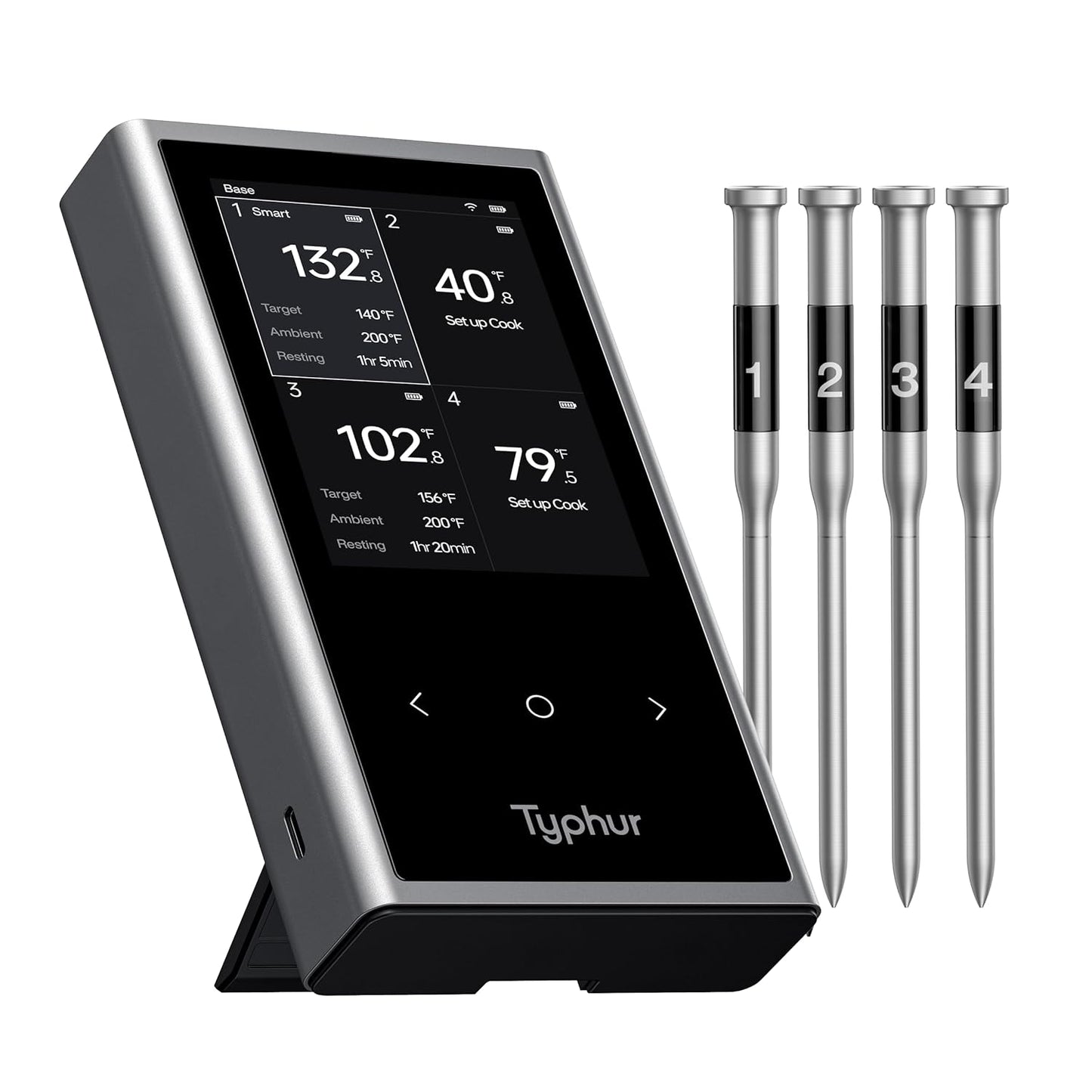 Typhur Sync Quad – kabelloses Grillthermometer mit 4 Sonden