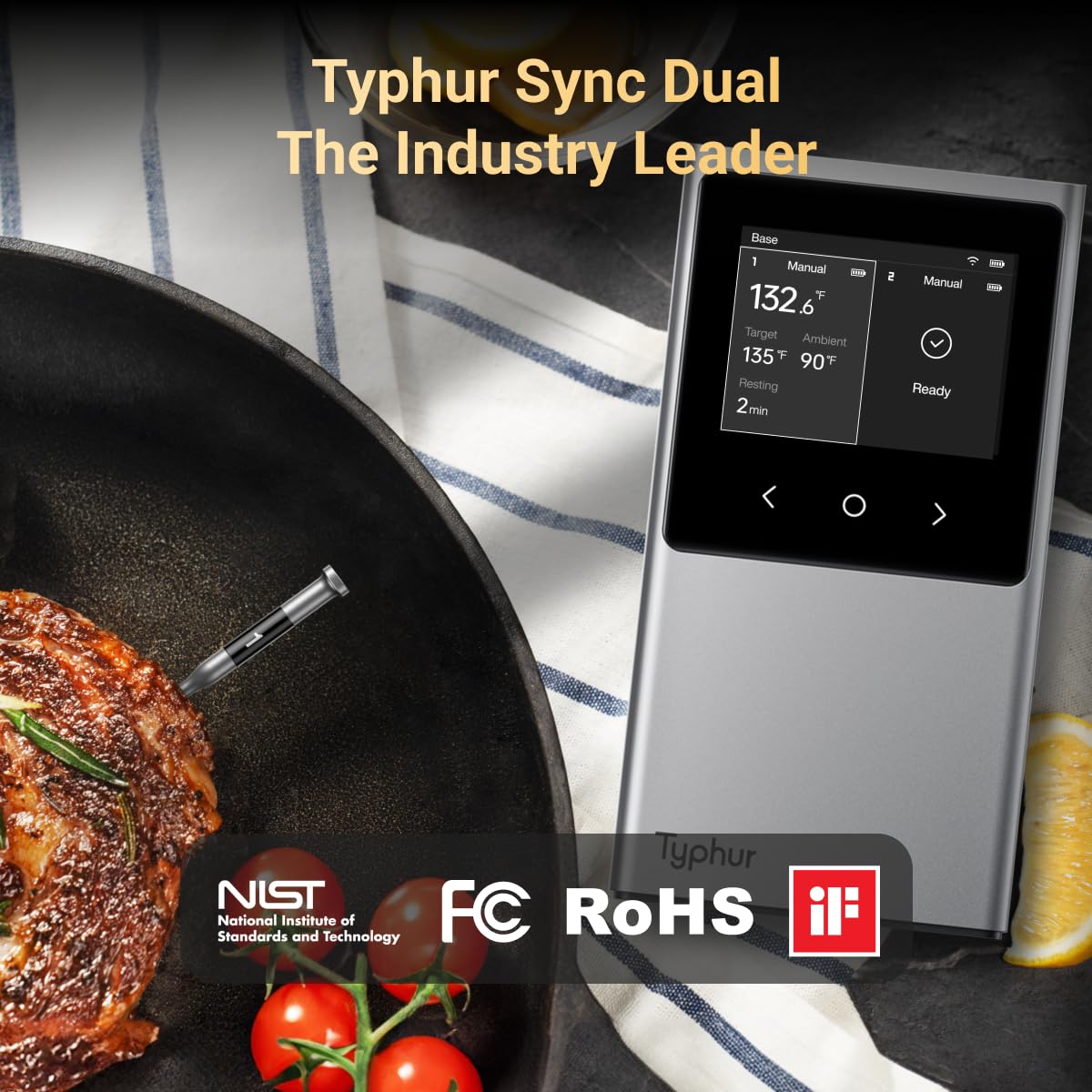Typhur Sync Dual – kabelloses Grillthermometer mit 2 Sonden