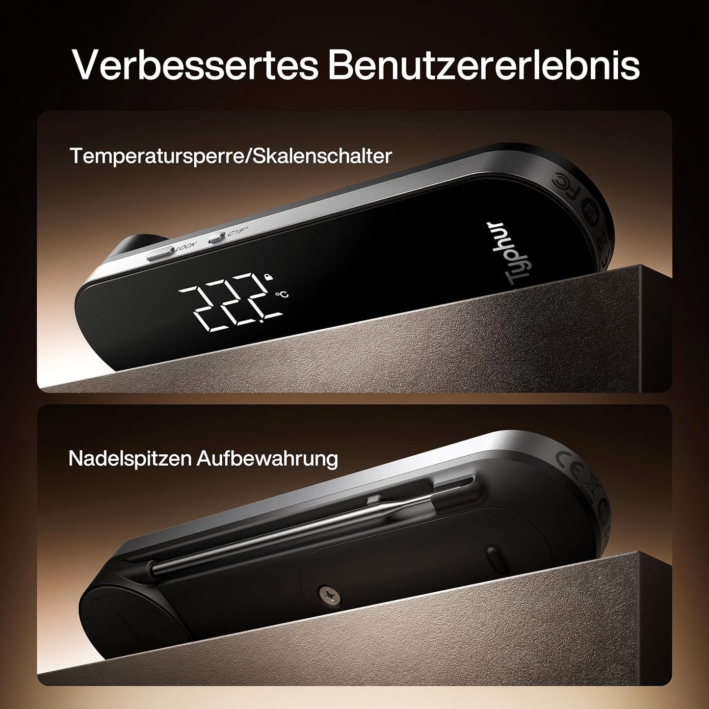 Typhur InstaProbe Core – Einstichthermometer mit 0,5 s Messzeit