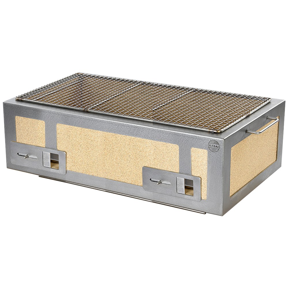Kasai XL Konro Grill – Edelstahl (japanischer Holzkohlegrill, 10–16 Personen)
