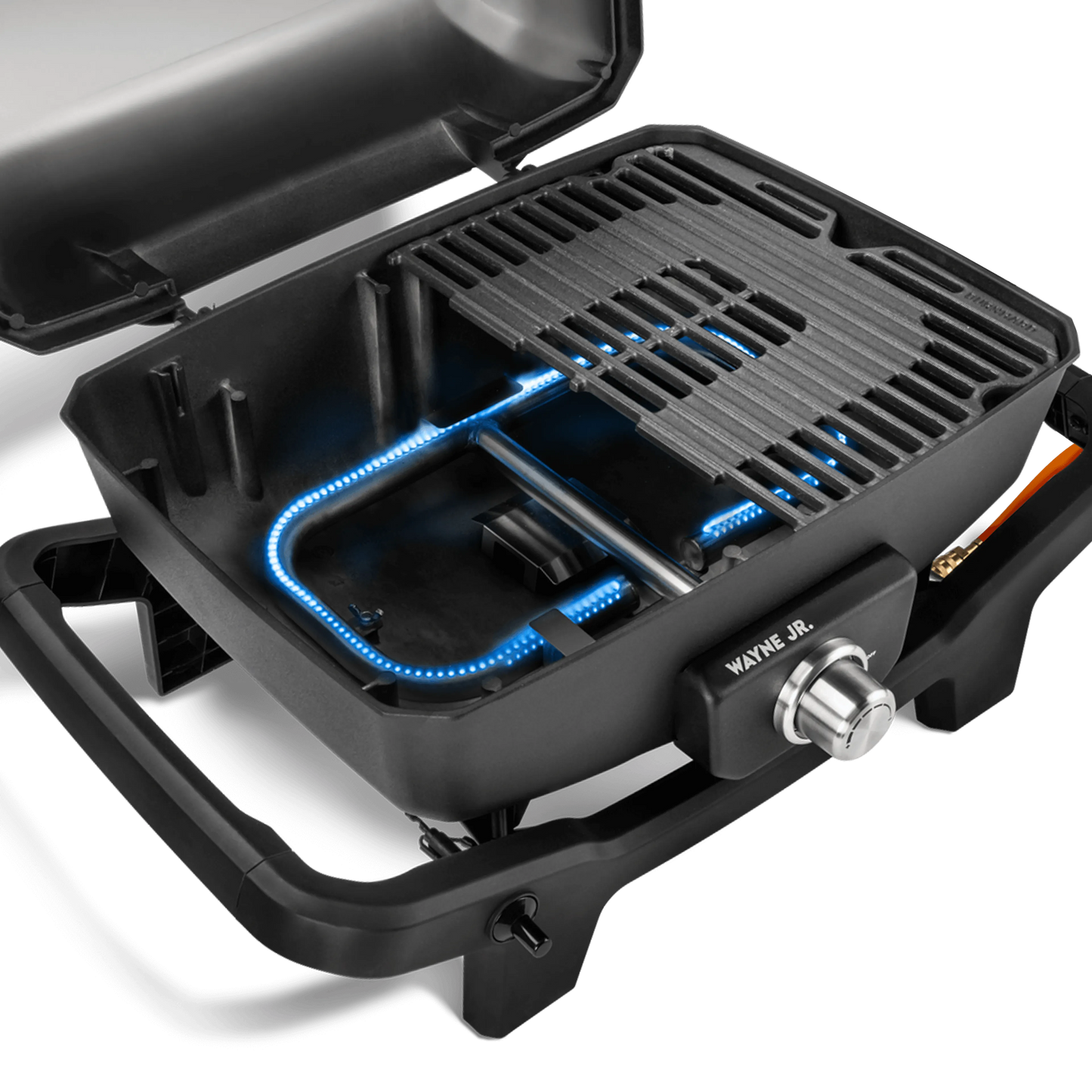 BURNHARD WAYNE Jr. Balkongrill 1-Brenner inkl. Gasflaschen-Adapter