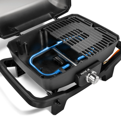 BURNHARD WAYNE Jr. Balkongrill 1-Brenner inkl. Gasflaschen-Adapter