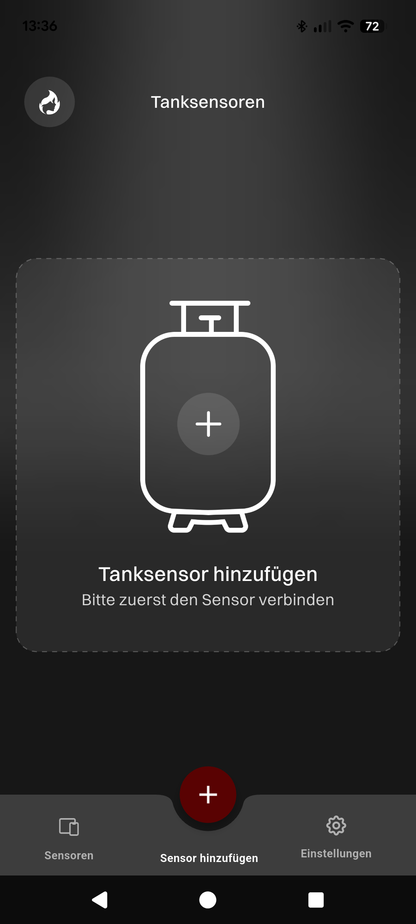 Gasolina App: neuen Sensor per Bluetooth hinzufügen