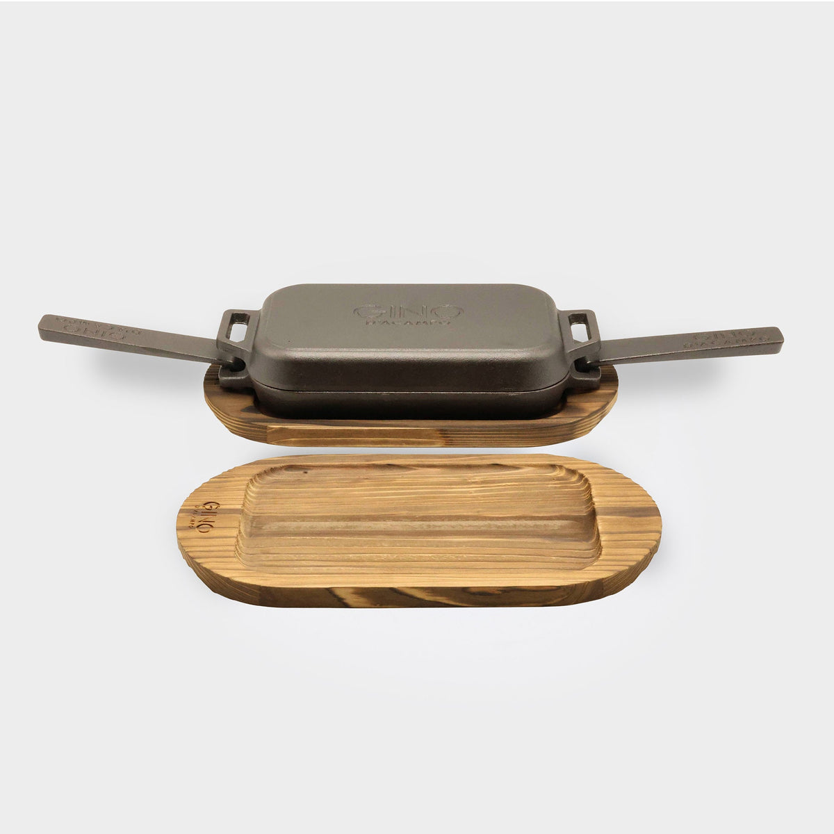 Gino Gusseisen Griddle und Skillet Set – Bild 4