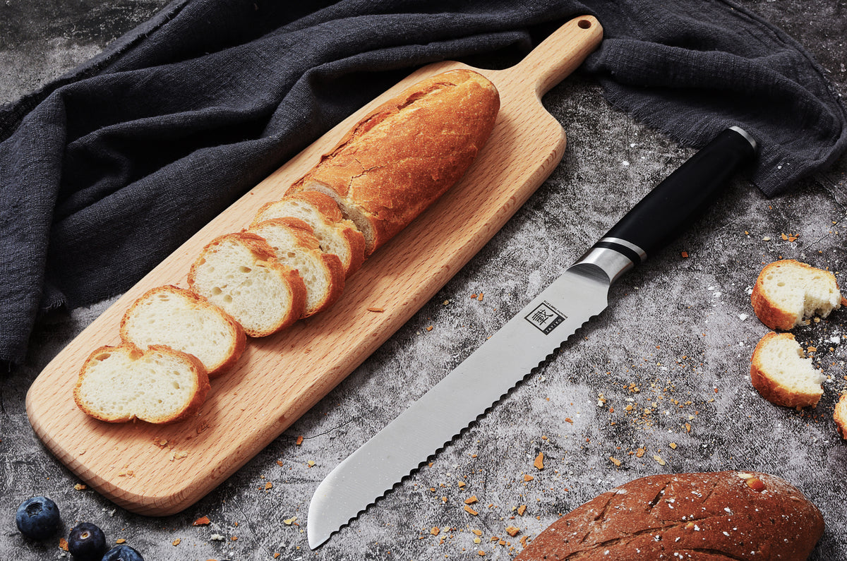 Zayiko NAMI Brotmesser, Klinge aus deutschem Edelstahl 1.4116