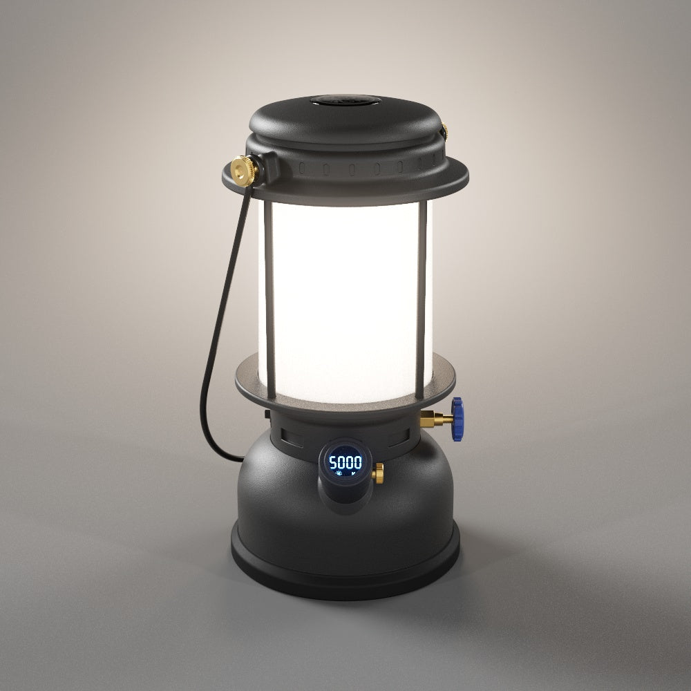 Display der Petromax LM500 mit Lichtfarbe 5000 Kelvin kaltweiß