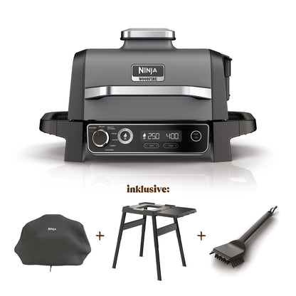 Ninja Woodfire Elektrischer Outdoor Grill & Smoker OG701DE Bundle