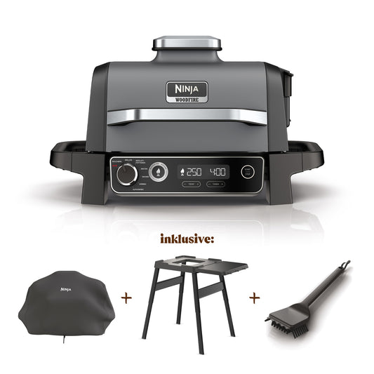 Ninja Woodfire Elektrischer Outdoor Grill & Smoker OG701DE Bundle