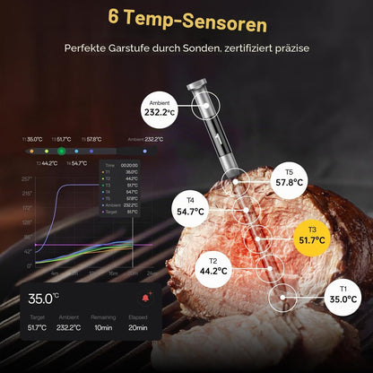 Typhur Sync One – kabelloses Grillthermometer mit Smart Station