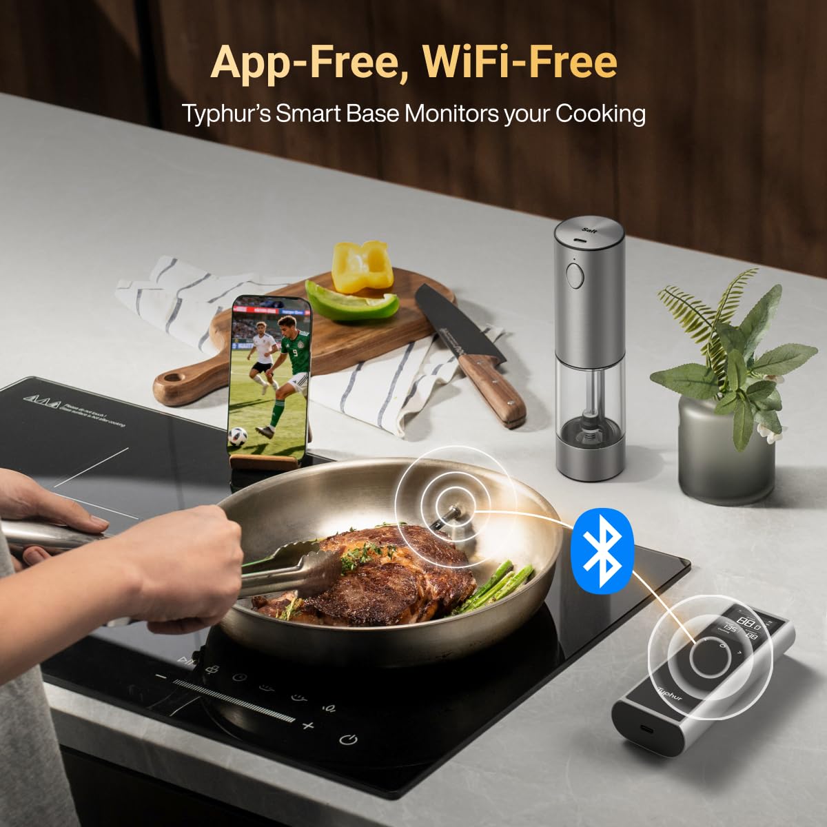 Typhur Sync One – kabelloses Grillthermometer mit Smart Station